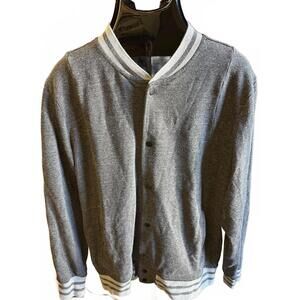 Lucky Brand Saturday Stretch Varsity Jacket Gray L